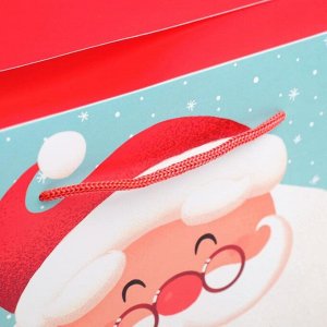 Пакет-коробка «Дед мороз», 28 ? 20 ? 13 см
