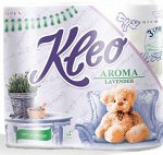 Туалетная бумага &quot;Kleo&quot; с ароматом Лаванды, 3х-слойная, в упаковке 4шт