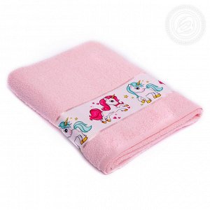 Полотенце детское - «Мойдодыр розовый» - махровое Размер 50*70см