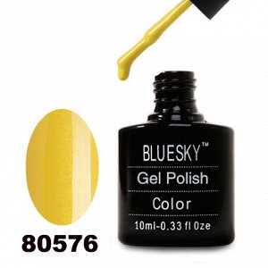 Гель лак Bluesky 80576-Ярко-желтый с микроблеском