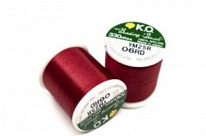 Нить для бисера K.O. Beading Thread, цвет 06RD красный, длина 50м, 100% нейлон, 1030-282, 1шт