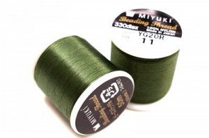 Нить для бисера Miyuki Beading Thread, длина 50 м, цвет 11 зеленый, нейлон, 1030-263, 1шт