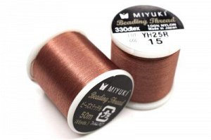 Нить для бисера Miyuki Beading Thread, длина 50 м, цвет 15 мускатный орех, нейлон, 1030-267, 1шт