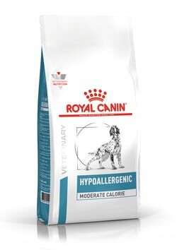 HYPOALLERGENIC MODERATE CALORIE CANINE (ГИПОАЛЛЕРДЖЕНИК МОДЕРЕЙТ КЭЛОРИ КАНИН)
диета для собак с пищевой аллергией/непереносимостью с умеренным количеством энергии 1,5 кг