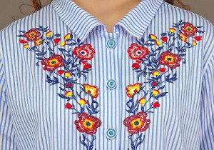 Рубашка римма (принт цветы)
