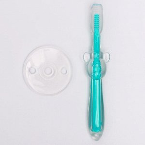 Детская зубная щетка массажер-прорезыватель, силиконовая, Uviton «Первые зубки», цвет бирюзовый