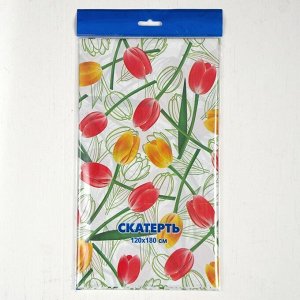 Скатерть «Солнечные тюльпаны», 120х180 см