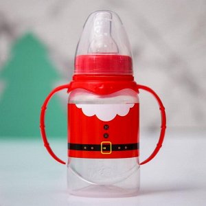 Набор для малышки "Дед Мороз": бутылочка для кормления 150 мл и повязка на голову