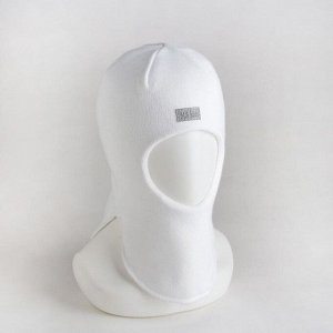 Шлем-капор для девочки, цвет белый, размер 50-52