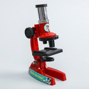 Микроскоп "Микки Маус и друзья" с биноклем и пинцетами  цвет МИКС