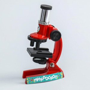Микроскоп "Микки Маус и друзья" с биноклем и пинцетами  цвет МИКС
