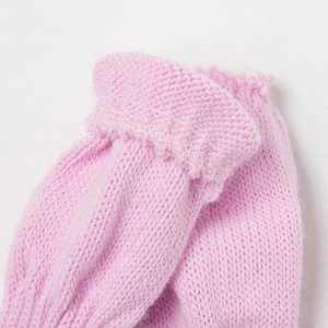 Варежки-митенки для девочки, цвет розовый, 10