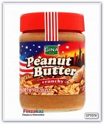 Арахисовая паста с кусочками арахиса, Gina Peanut butter crunchy 350 гр