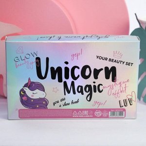 Набор: запечённые румяна и кисть для макияжа Unicorn Magic
