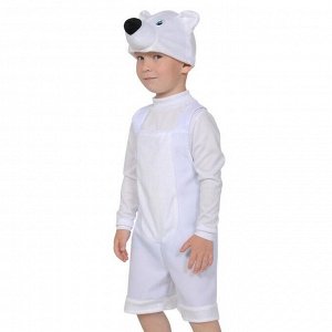 Карнавальный костюм «Мишка полярный», ткань-плюш, 3-6 лет, рост 92-122 см