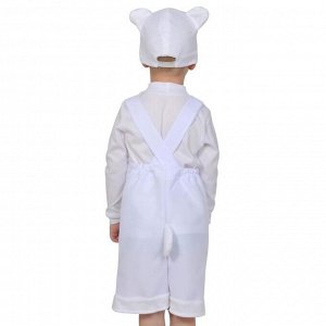 Карнавальный костюм «Мишка полярный», ткань-плюш, 3-6 лет, рост 92-122 см