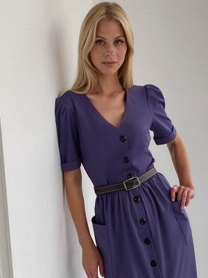 S2090 Платье в стиле ретро фиолетовое