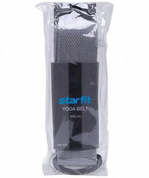 Ремень для йоги STARFIT YB-101, 200 см, серый