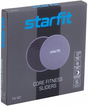 Слайдеры для фитнеса STARFIT FS-101, серый/черный