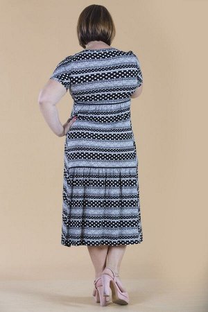 Платье свободного силуэта Марьяна с коротким рукавом 10322