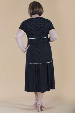Платье свободного силуэта Марьяна с коротким рукавом 10321