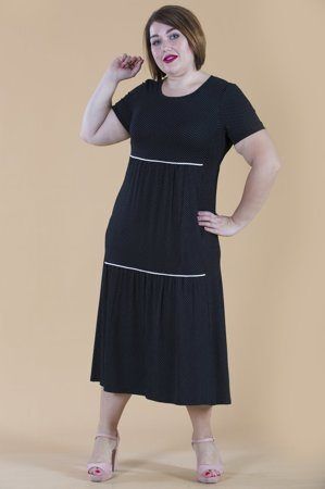 Платье свободного силуэта Марьяна с коротким рукавом 10321