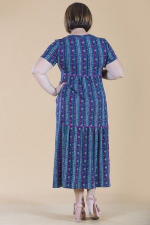 Платье свободного силуэта Марьяна с коротким рукавом 10317