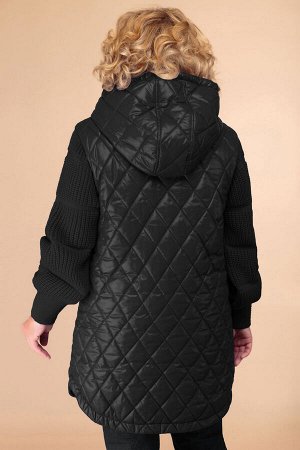 Куртка Куртка Svetlana Style 1448 черная 
Состав ткани: ПЭ-100%; 
Рост: 164 см.

Куртка женская прямого силуэта с втачным рукавом. По полочкам прорезные карманы на молнии. Центральная застежка на мол