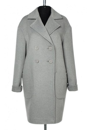 01-10091 Пальто женское демисезонное Ворса серый