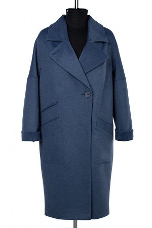 01-10084 Пальто женское демисезонное Ворса синий