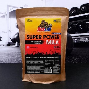 Протеин RusLabNutrition Super Power Milk,  800 г, клубника