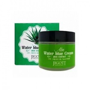034094 "Jigott" Aloe Water Blue Cream Увлажняющий крем для лица с экстрактом алоэ 70 мл 1/100