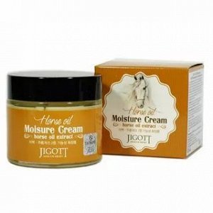 034148 "Jigott" Horse Oil Moisture Cream Увлажняющий крем для лица с лошадиным жиром 70 мл 1/100