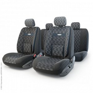 Авточехлы COMFORT, анатом. поддержка, велюр, 11 предм., карман, 6 молний, жаккард полипропилен, расцветка "Даймонд"
