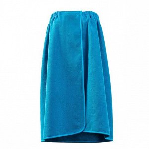 Полотенце Большое полотенце голубого цвета с отлично впитывает влагу и надежно фиксируется с помощью застежки. Идеально подойдет для использования в сауне, бассейне или дома. Служит альтернативой банн