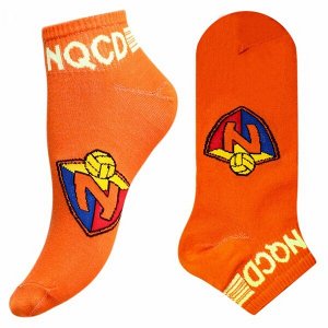 Носки мужские люминесцентные " Super socks СВЕТ-22 " оранжевые принт2 р:40-45