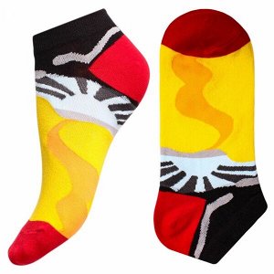 Носки мужские хлопковые укороченные " Super socks A162-1 " жёлтые/красные р:40-45