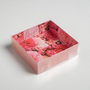 Коробка для макарун с подложками «Тебе», 12 х 12 ? 3,5 см