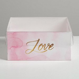 Коробка на 4 кулича Love, 16 x 16 x 7.5 см