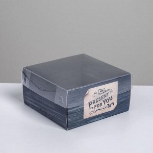 Коробка под бенто-торт с PVC крышкой Present  for you, 12 х 6 х 11,5 см