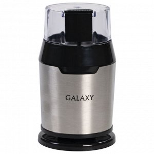 Кофемолка Galaxy GL 0906 (24шт) Кофемолка электрическая  200 Вт, вместимость контейнера 60 г, защита от произвольного пуска, нож из нержавеющей стали, металлический корпус, отсек для хранения шнура пи