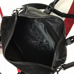 Элегантная сумка саквояж Anabel из натуральной кожи графитового цвета.