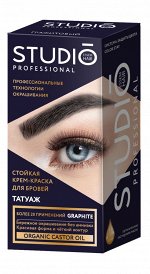 СТУДИО Краска для бровей с эффектом татуажа 30/20мл (Графит)