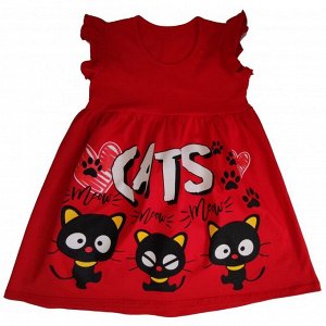 Платье Три Кота Красный