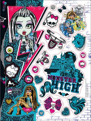 Monster High. Большая книга наклеек (молния)