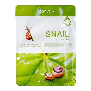 [Farmstay] Visible Difference "Snail" Mask Sheet - Маска для лица, набор, 10 шт