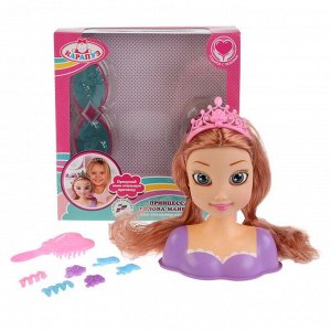 Кукла-манекен для создания причесок, тм "карапуз", принцесса в фиолетовом платье