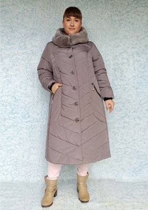 Куртка женская зимняя Оливия (60-72) бежевая
