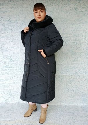 Куртка женская зимняя Оливия (60-72) темно-синяя