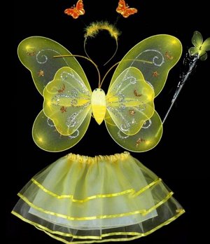 Комплект В набор входит: бабочка со светящ. крыльями, палочка, ободок, юбка